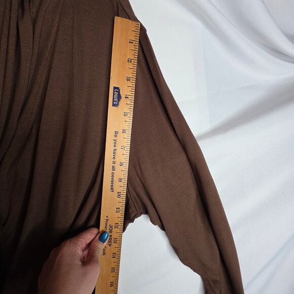 Natori 2X by Cruz wear NWT Brown open cardigan soft flowy Fall Office minimalist - Picture 12 of 15